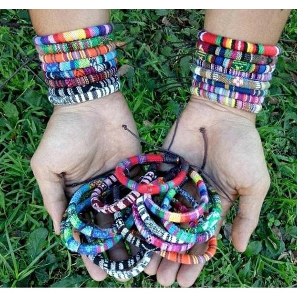 GELANG ETNIK TENUN TALI RAJUT / Gelang Tangan Unisex Khas Lombok Anak Gunung