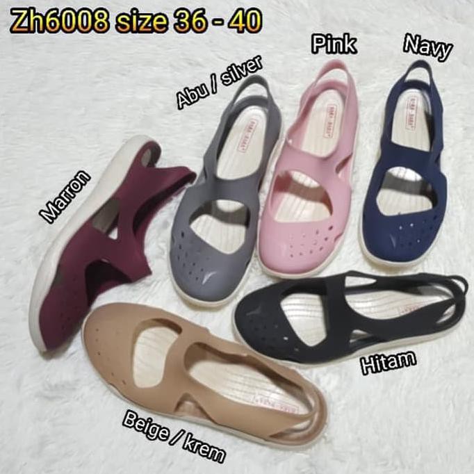 [BISA BAYAR DITEMPAT] Jelly sandal wanita karet bara bara sendal import zh6008 Kode 913