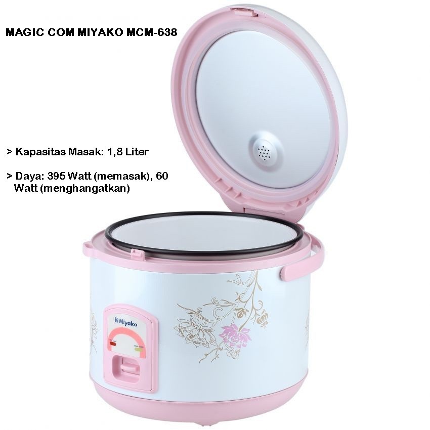 Miyako Magic Com Rice Cooker 3in1 MCM-638 - 1.8 Liter