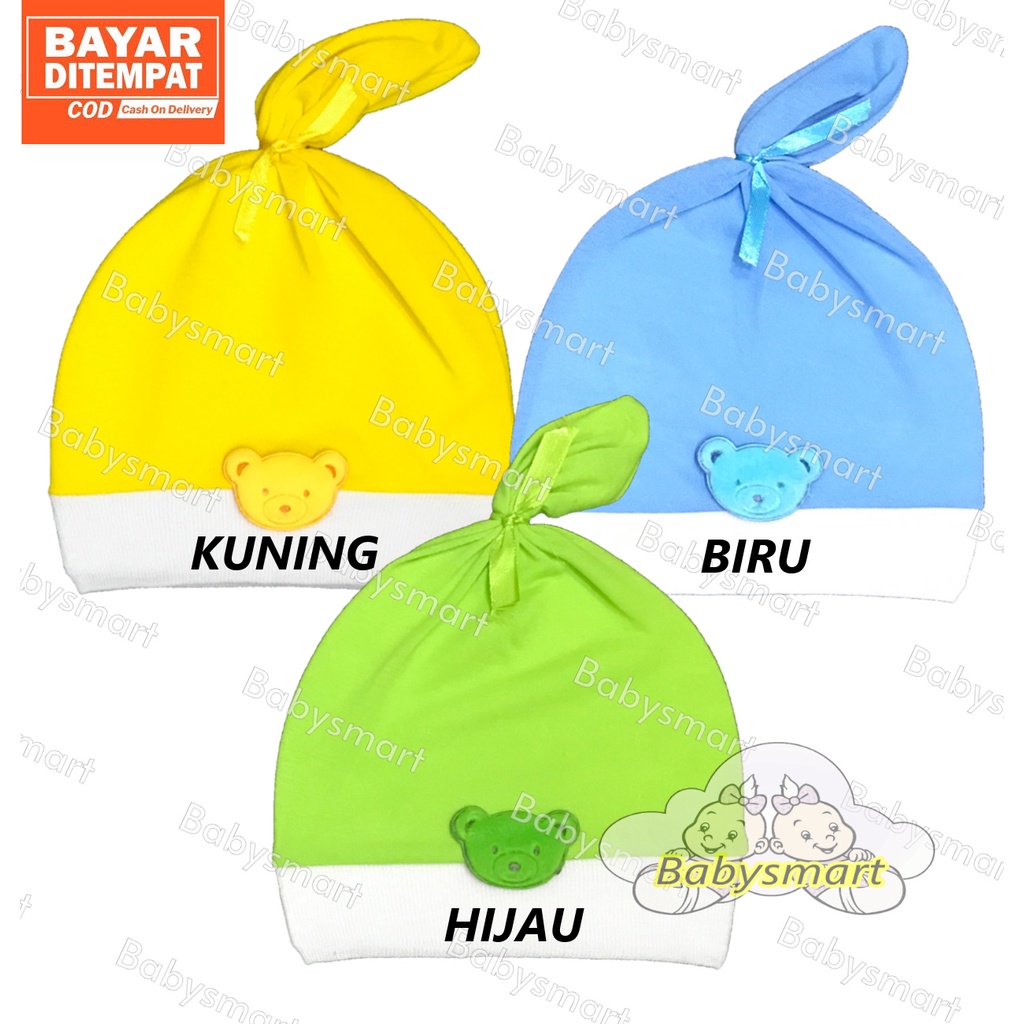 Babysmart - Topi Bayi / Anak model KUNCUNG POLOS