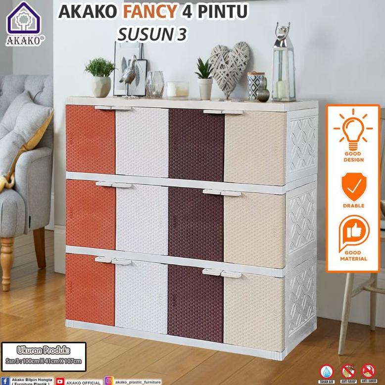 LEMARI PLASTIK BUFET TIVI MULTIFUNGSI AKAKO TERMURAH , . , ...