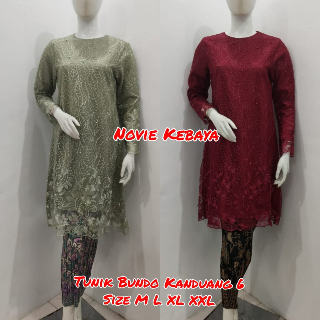 Stelan Kebaya Modern Tulle Bundo Kanduang 6 Aneka Warna