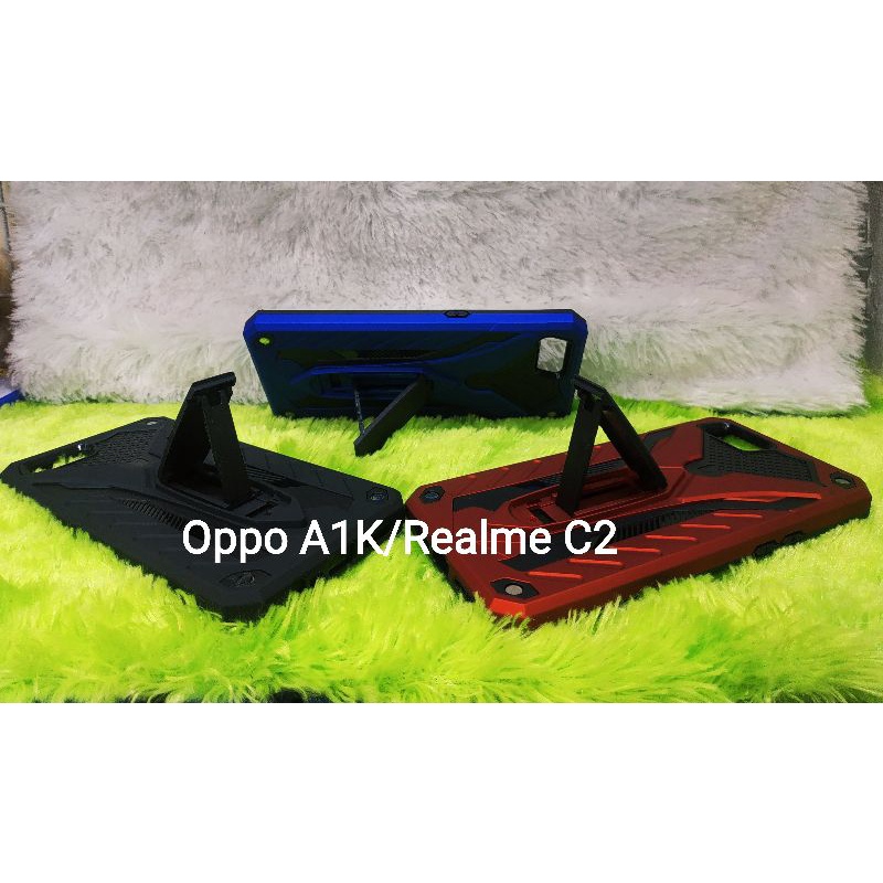 Phantom Case Robot Case Oppo a1k Realme C2 Stand Iron Robot (MAO)