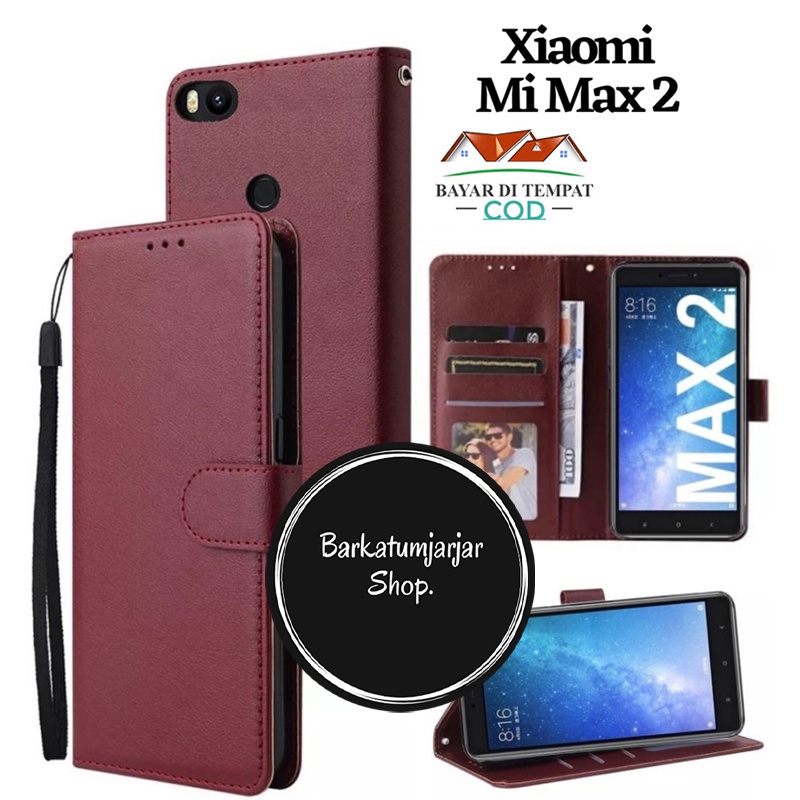 CASE DOMPET XIAOMI ️️Mi max 2 LEATHER FLIP COVER SARUNG BUKU HP