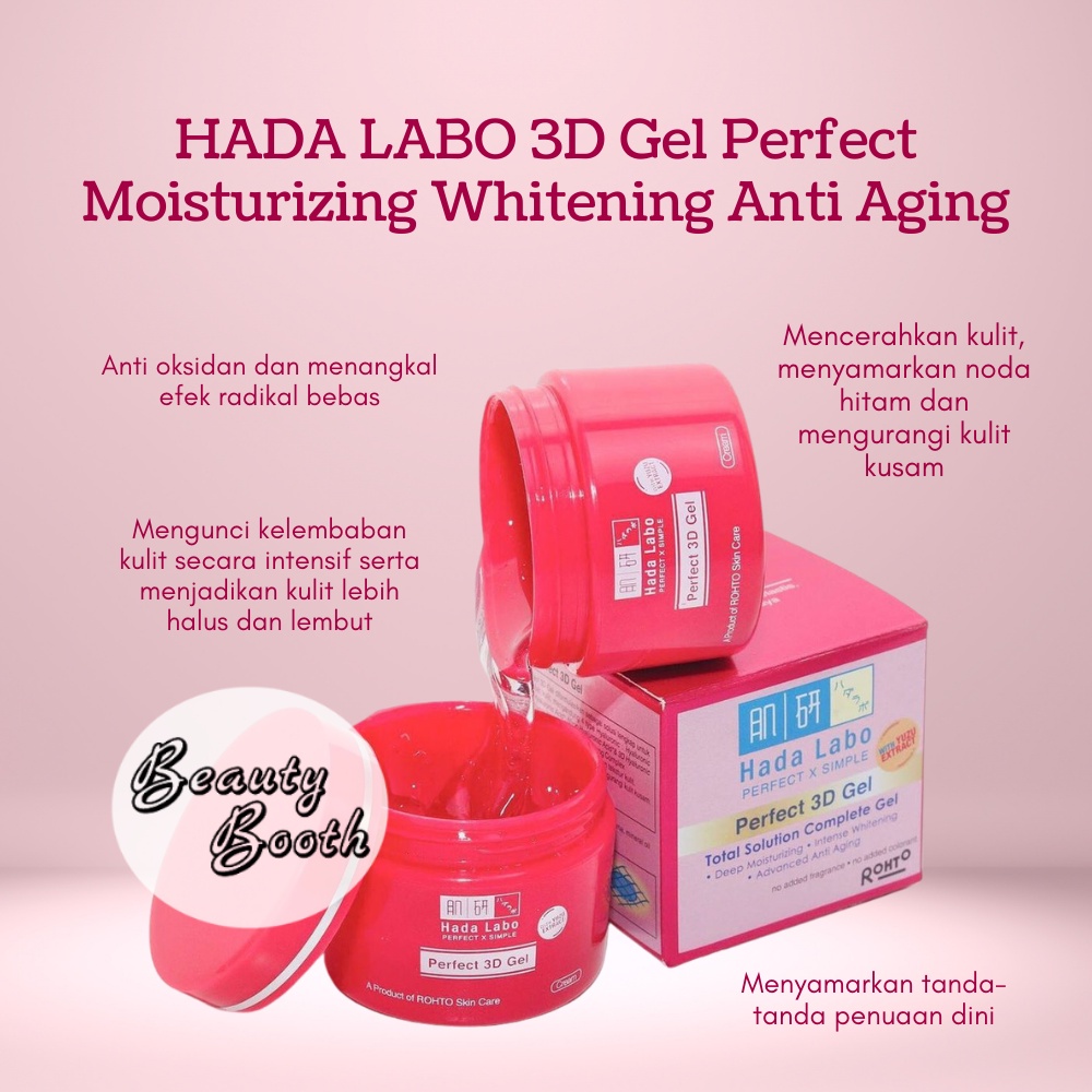 HADA LABO 3D Gel Perfect Moisturizing Whitening Anti Aging