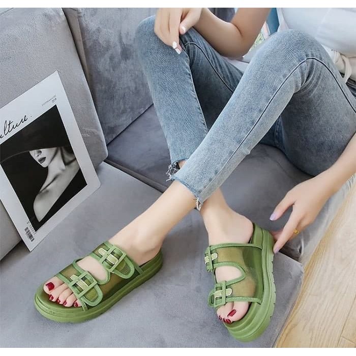 AGI0399 Sandal wanita import model flat shoes terbaru termurah kekinian cod jakarta