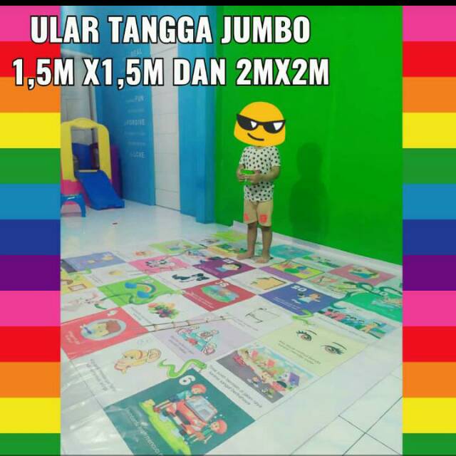 ULAR TANGGA 2M X 2M / ULAR TANGGA JUMBO / MAINAN EDUKASI KELUARGA