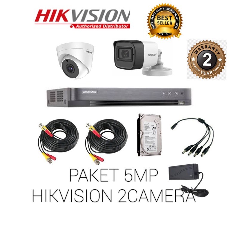 paket 2 camera 5mp hikvision