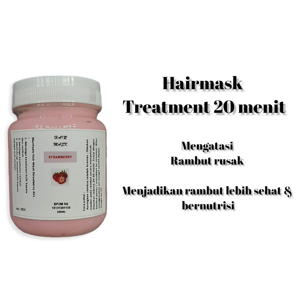 Hairmask Masker Rambut ACL Treatment Spa Salon 200ML Wangi Lembut Vitamin Original