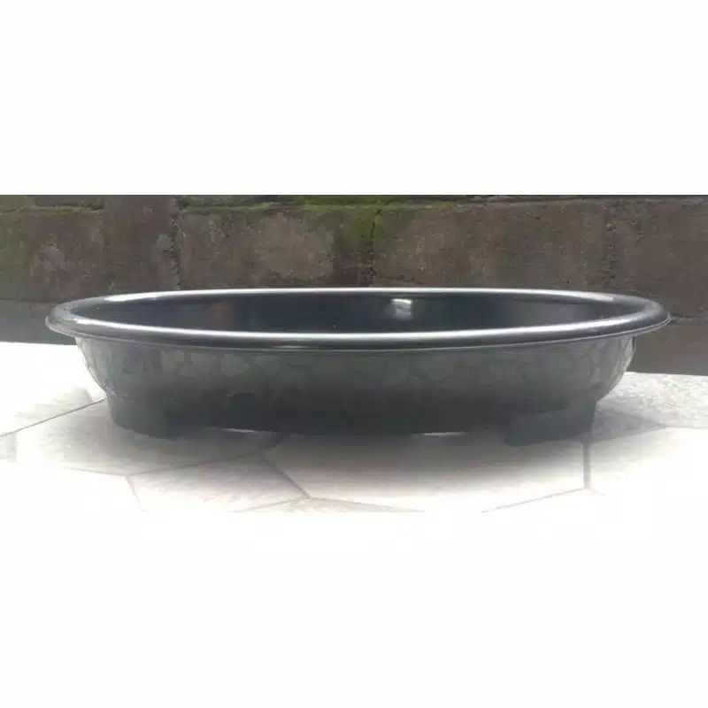 pot oval bonsai 08 warna hitam,