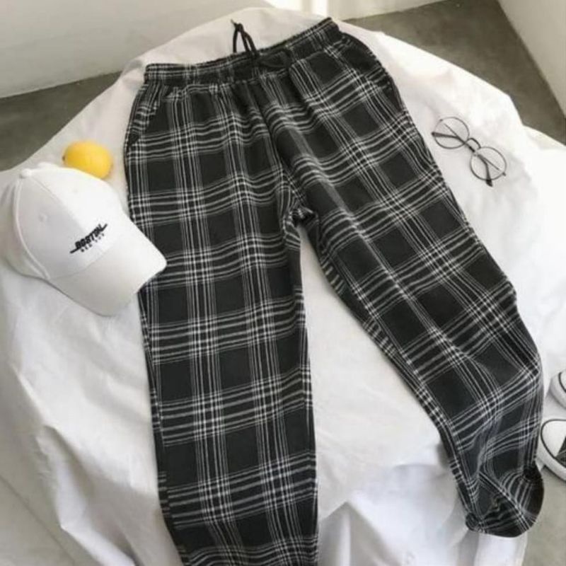 [ GRATIS ONGKIR] Celana Panjang Wanita Jogger Kerlita Tartan/ Celana Joger Wanita Kotak kotak