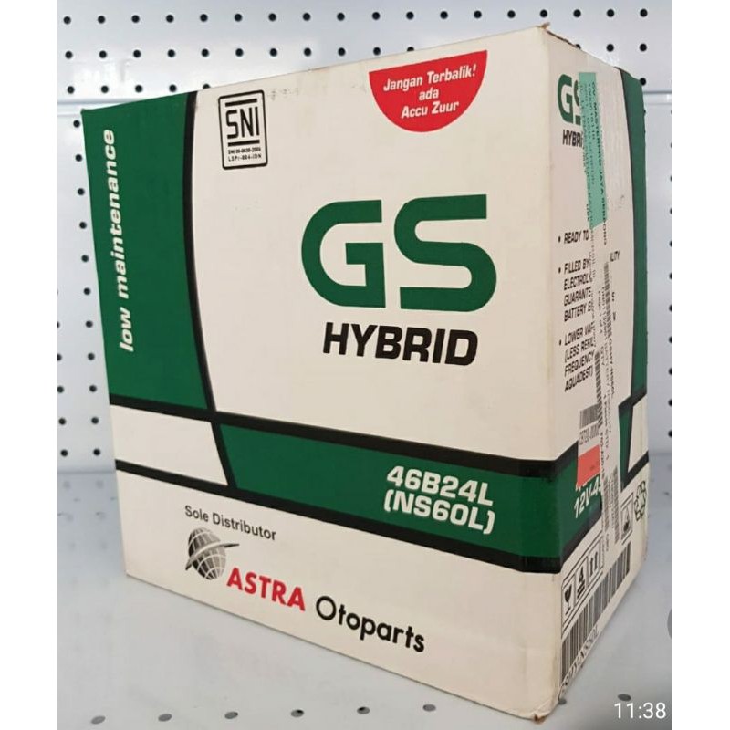 Aki Mobil GS Astra Hybrid NS60L (Garansi 6 bln)