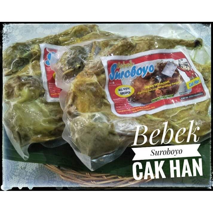 

Bebek Ungkep Suroboyo Cak Han Siap Goreng / Bakar Plus Sambel Ijo