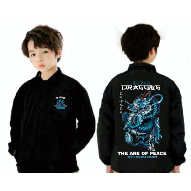 JAKET COACH JAKET TERBARU/JAKET ANAK-LAKI-LAKI NAGA KEREN/bahan parasut taslan ns/ USIA 2-11