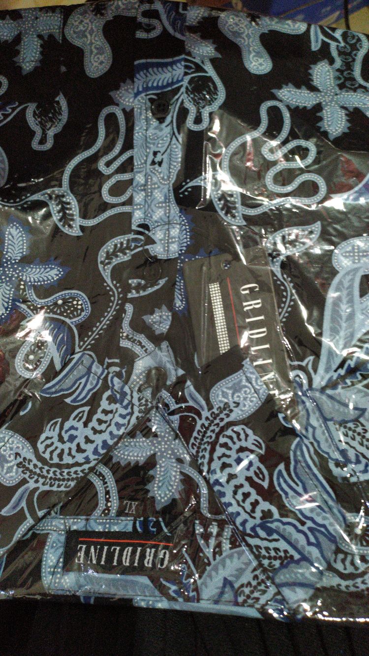 [gridline - R032 & R032-b] Kemeja Batik Pria Katun Lengan Pendek Regular Batik