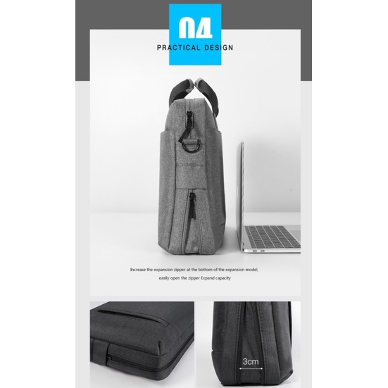 Tas Laptop Briefcase 15.6 Inch TAIKESEN Cover Bag Notebook Macbook Selempang Waterproof Shoulder Handbag