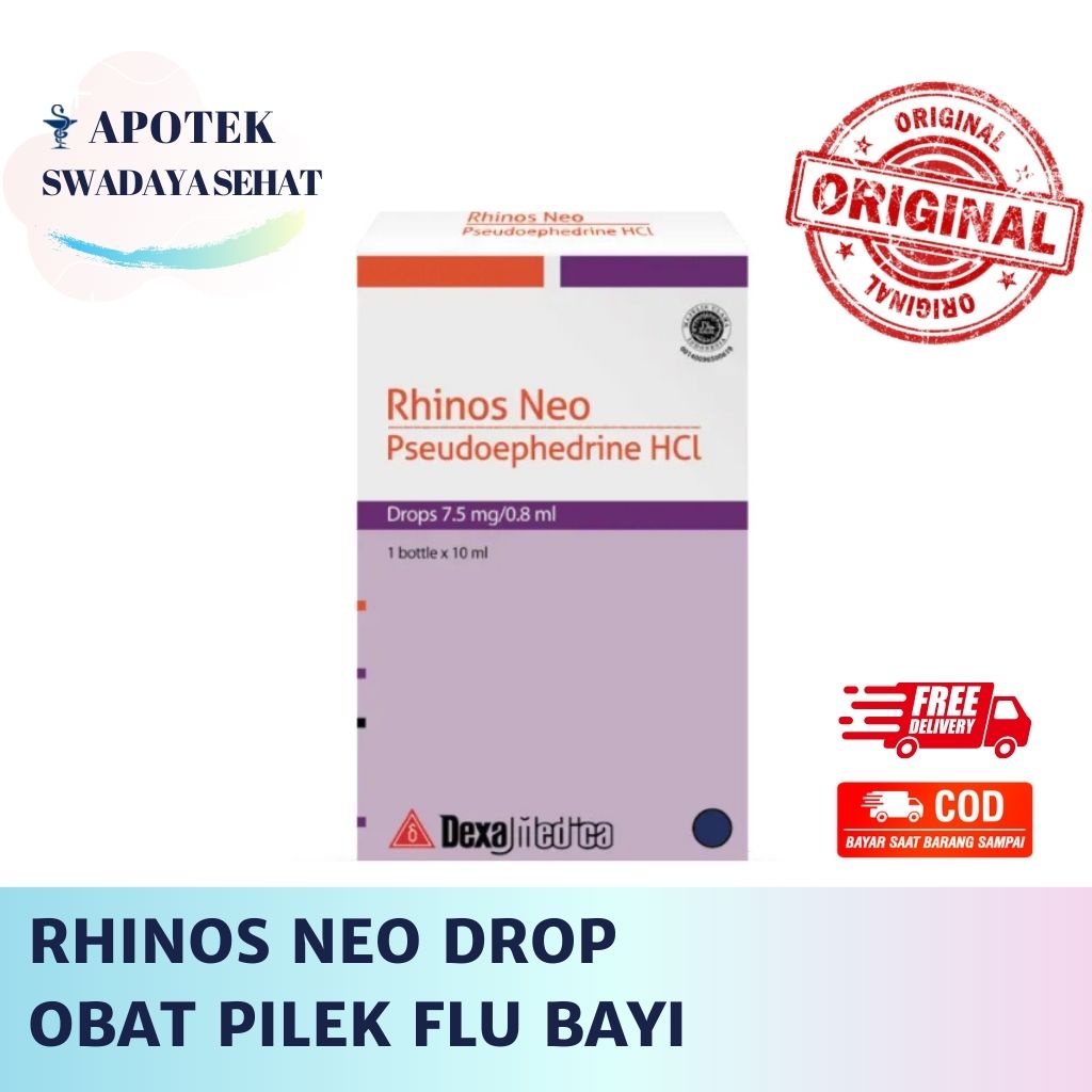 RHINOS Neo Drop Bayi 10 ML - Obat Flu Pilek Bayi Anak Kemasan Baru