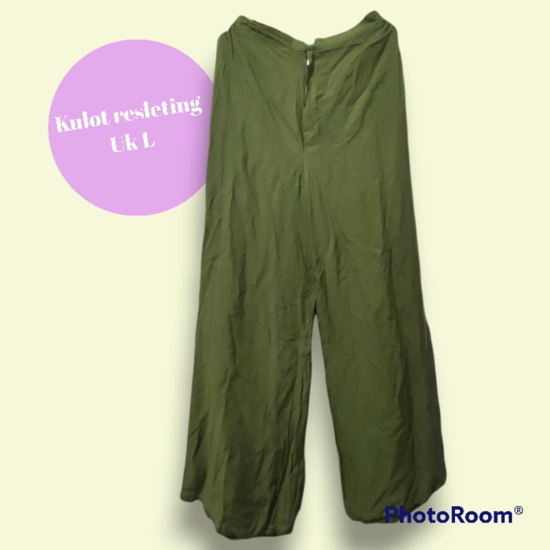 celana kulot kancing depan / motif