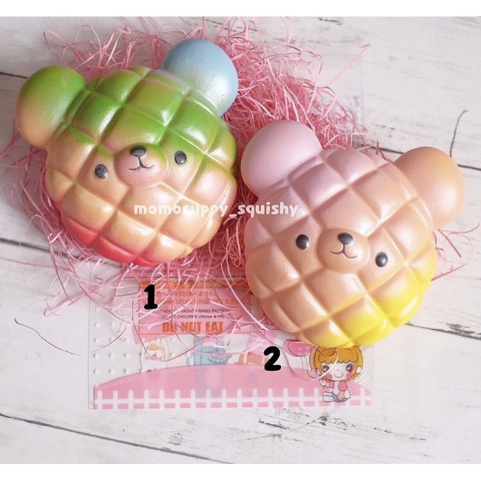 Squishy licensed melon bun bear by sanqielan ( roti melon beruang)