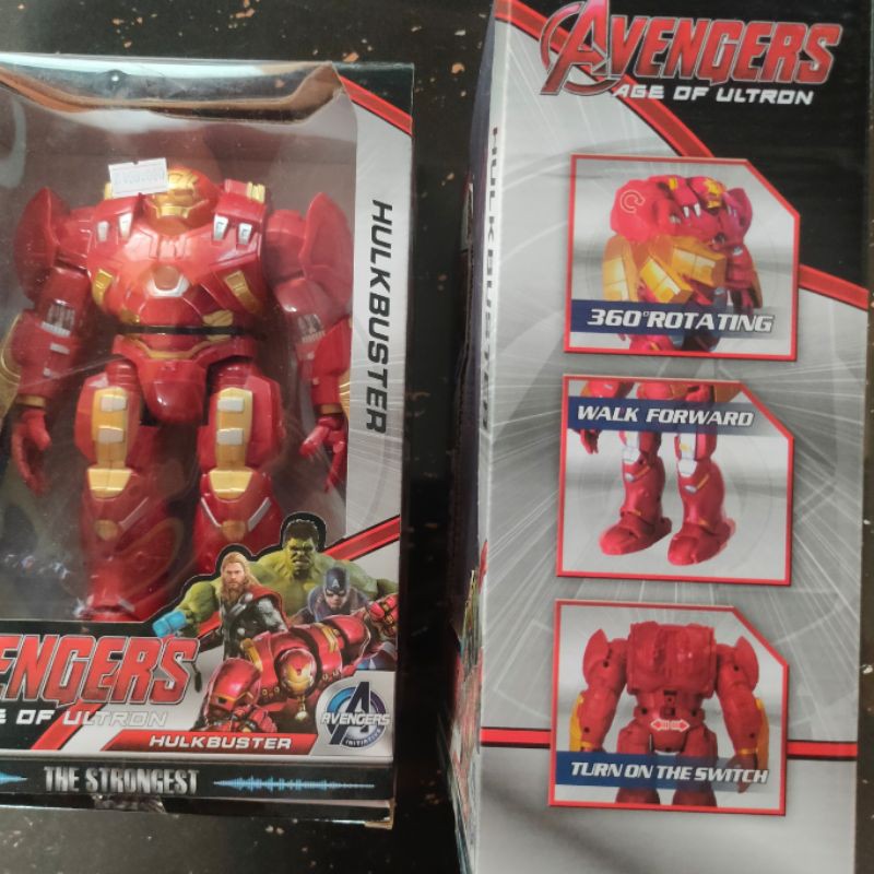 Mainan Robot Hulkbuster Ironbuster Ironman Hulk Baterai