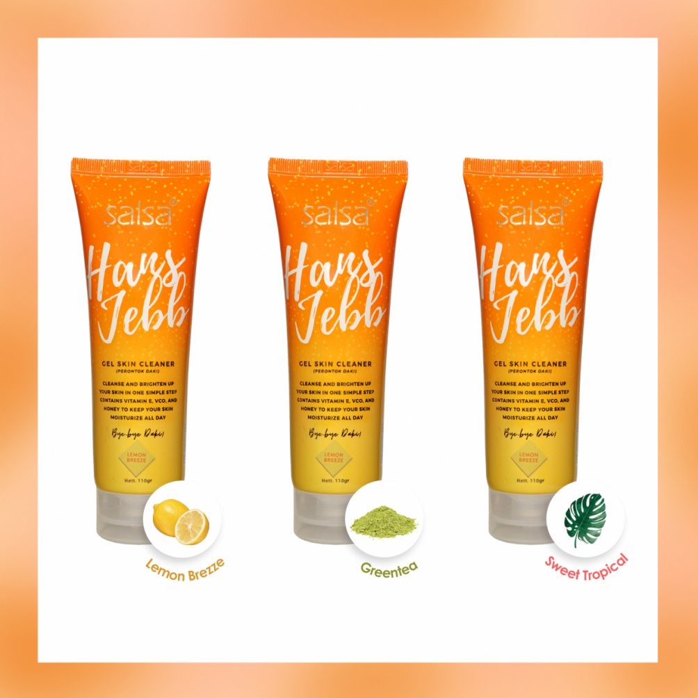 *galerybeautysemarang* SALSA Hans Jebb Gel Skin Cleaner Indonesia / Perontok Daki Lemon Breeze Green Tea Sweet Tropical Pembersih kulit 110gr / Cleanser Scrub