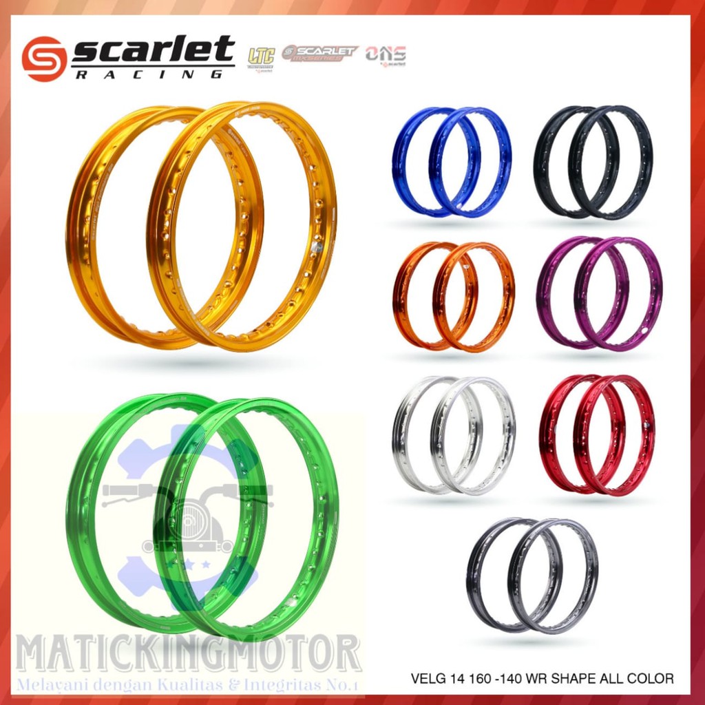 Velg ring 17 ukuran 140 160 alloy Merk Scarlet satuan (1 pc)