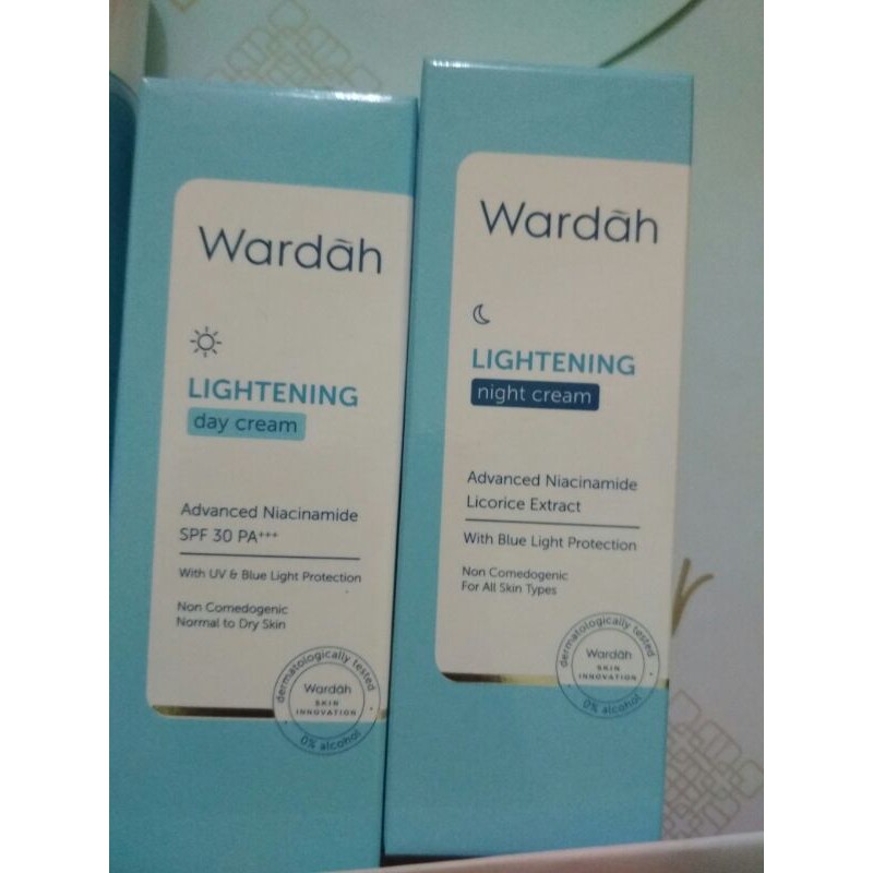 Paket hemat Wardah. day cream nigh cream.