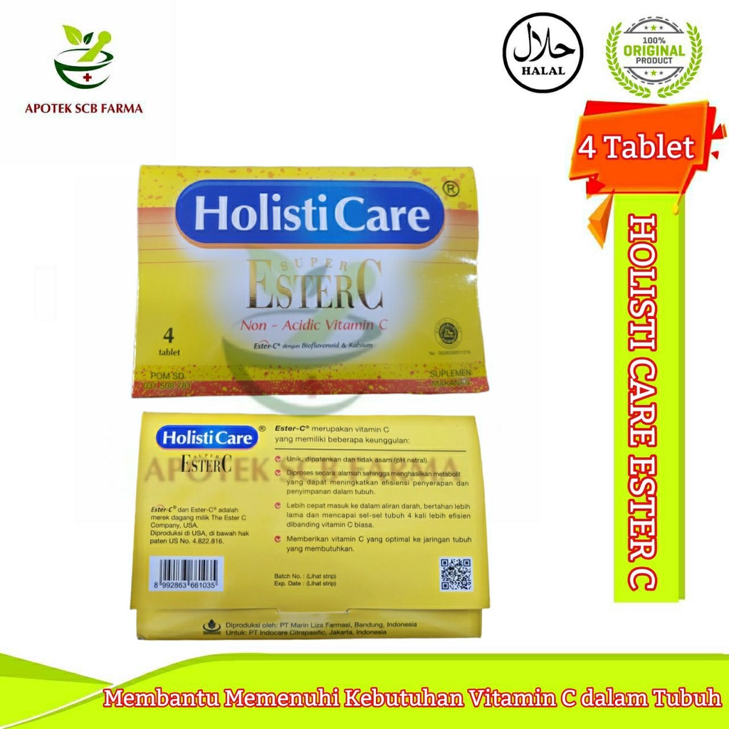 HolistiCare Super Ester C strip - Vitamin C Isi 4 tablet