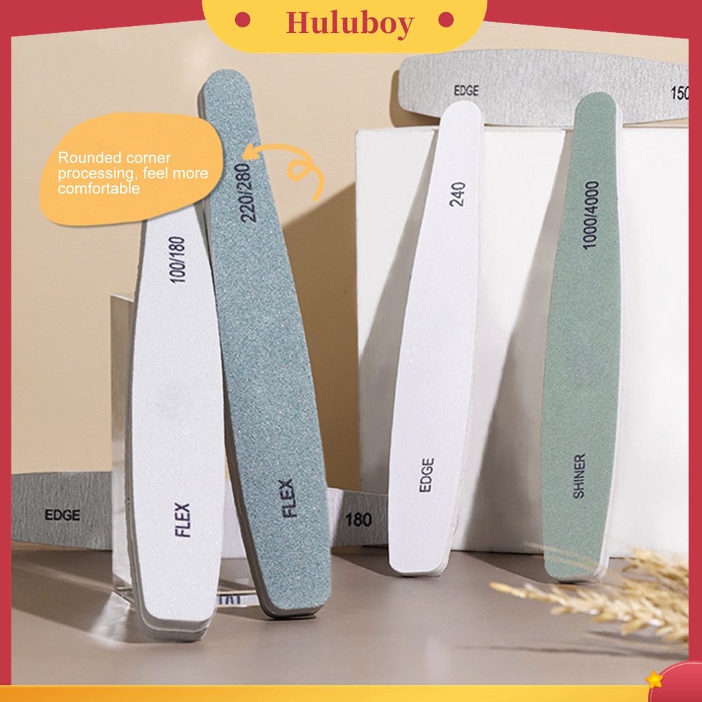 Huluboy Huluboy♡ 6pcs / Kotak Alat Kikir Kuku Bahan PP Untuk Wanita