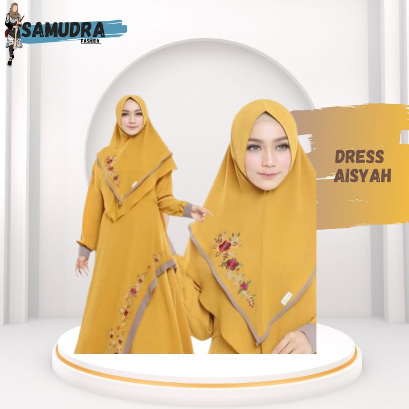 Gamis Wanita Terbaru Gamis Lebaran Maxi Dress Brukat Aisyah