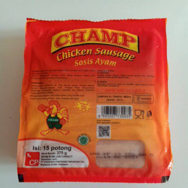

Champ. Sosis Ayam. Chicken Sausage isi 15 potong