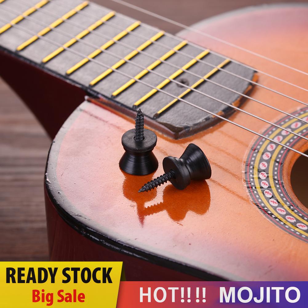 2pcs Pin Buckle Pengunci Strap Gitar Bass Ukulele Bahan Metal Anti Slip