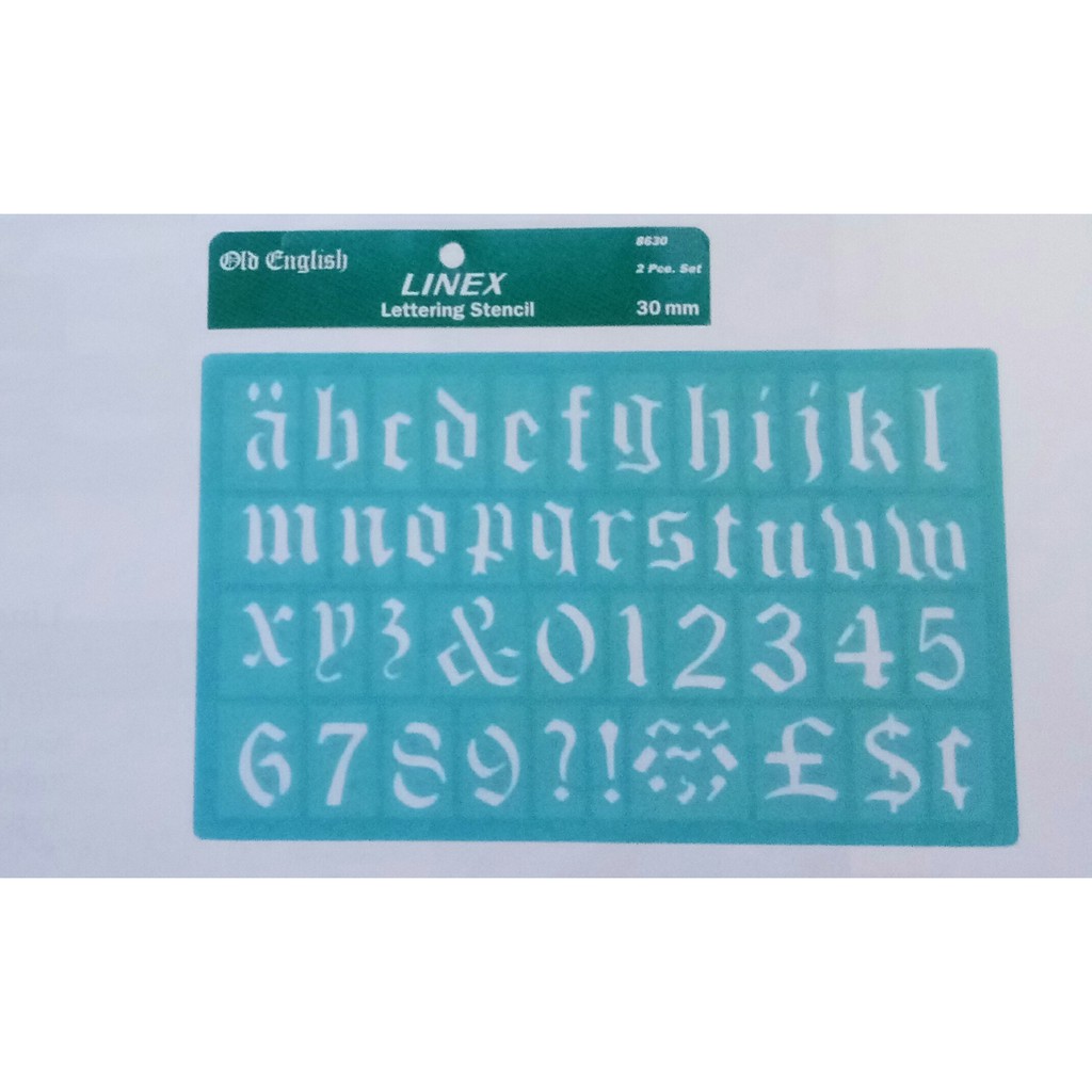

Penggaris atau Lettering stencils LINEX 8630 uk 30mm reff 5867