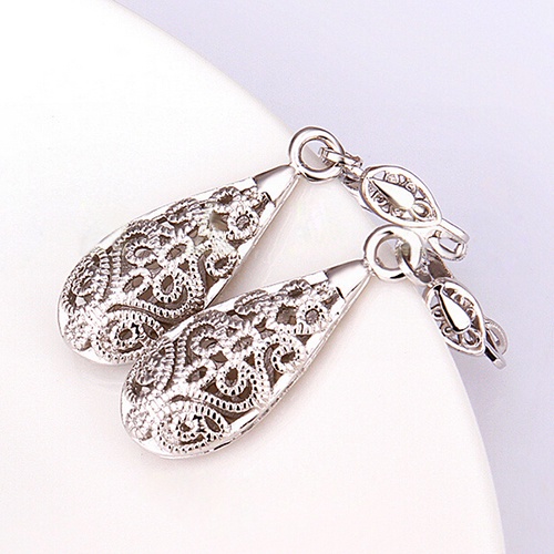 Hu Hu Hu Hu Hu Alat Bantu Pasang Kacamata♡ Anting Gantung Lapis Emas Model Tetesan Air Hollow Untuk Wanitapesta Cocktail