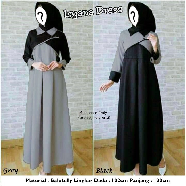 BAJU MUSLIM DRESS GAMIS MURAH ISYANA DRESS