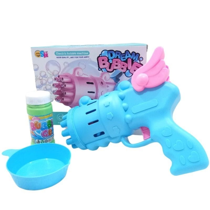 PROMO BESAR ( BISA COD )  Mainan Anak Outdoor Tembakan Bubble Gun Dream Guns SH677 Angel Gelembung Sabun Otomatis/ Permainan Seru Anak Bubble Gun Pistol Sayap Gelembung Balon Air Sabun SNI/  bubble blower machine