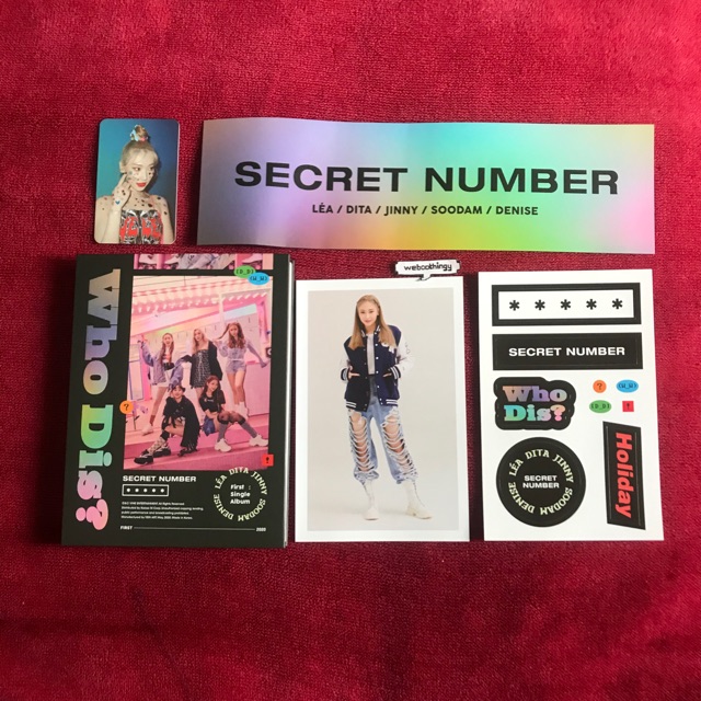 ❲ READY STOCK ❳ SECRET NUMBER WHO DIS ALBUM PHOTOCARD POSTER STICKER JINNY DITA SOODAM LEA DENISE