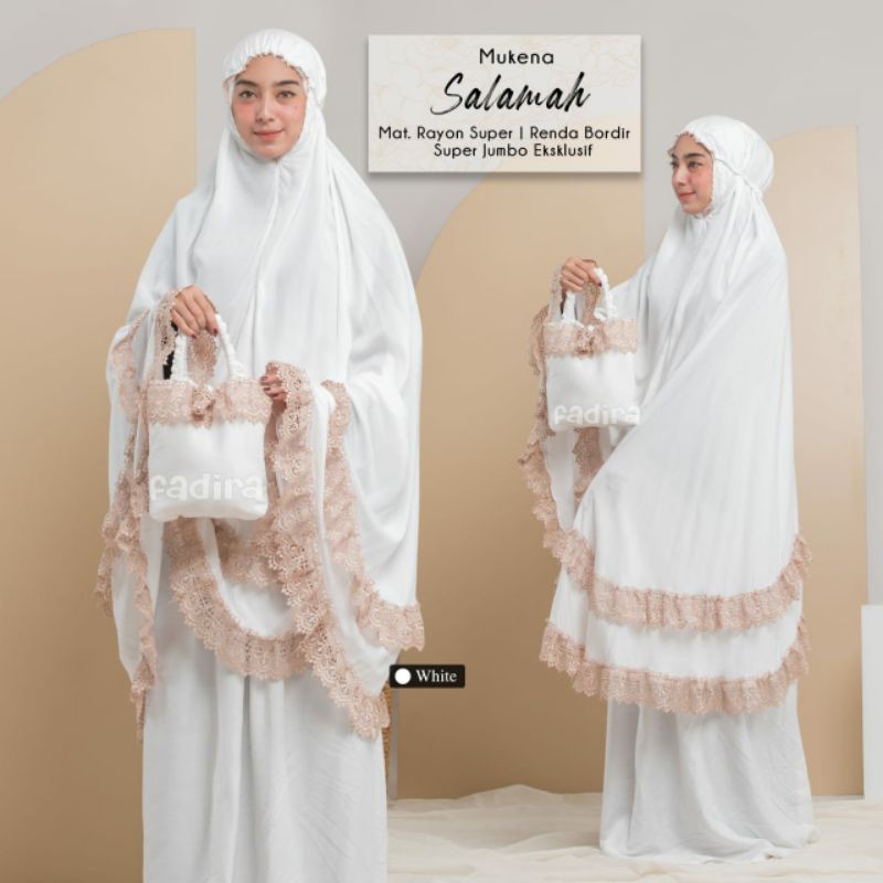 Mukena Jumbo - Mukena Dewasa - Mukena Renda - Mukena Bordir - Salamah