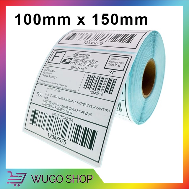 

LABEL BARCODE 100 X 150 mm KERTAS STICKER DIRECT THERMAL 100x150 mm