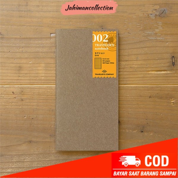 

✨ BISA COD ✨ Midori Traveler's Notebook Refill 002 - Grid Regular Sized