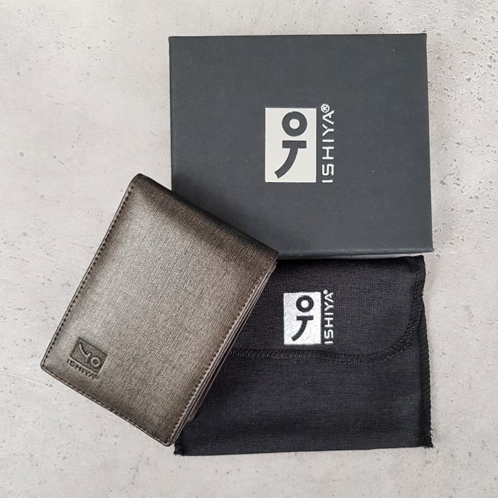 w501ee Dompet Kulit Pria Pendek Asli Tipis Slim Kecil Original-Ishiya Java Fv0101