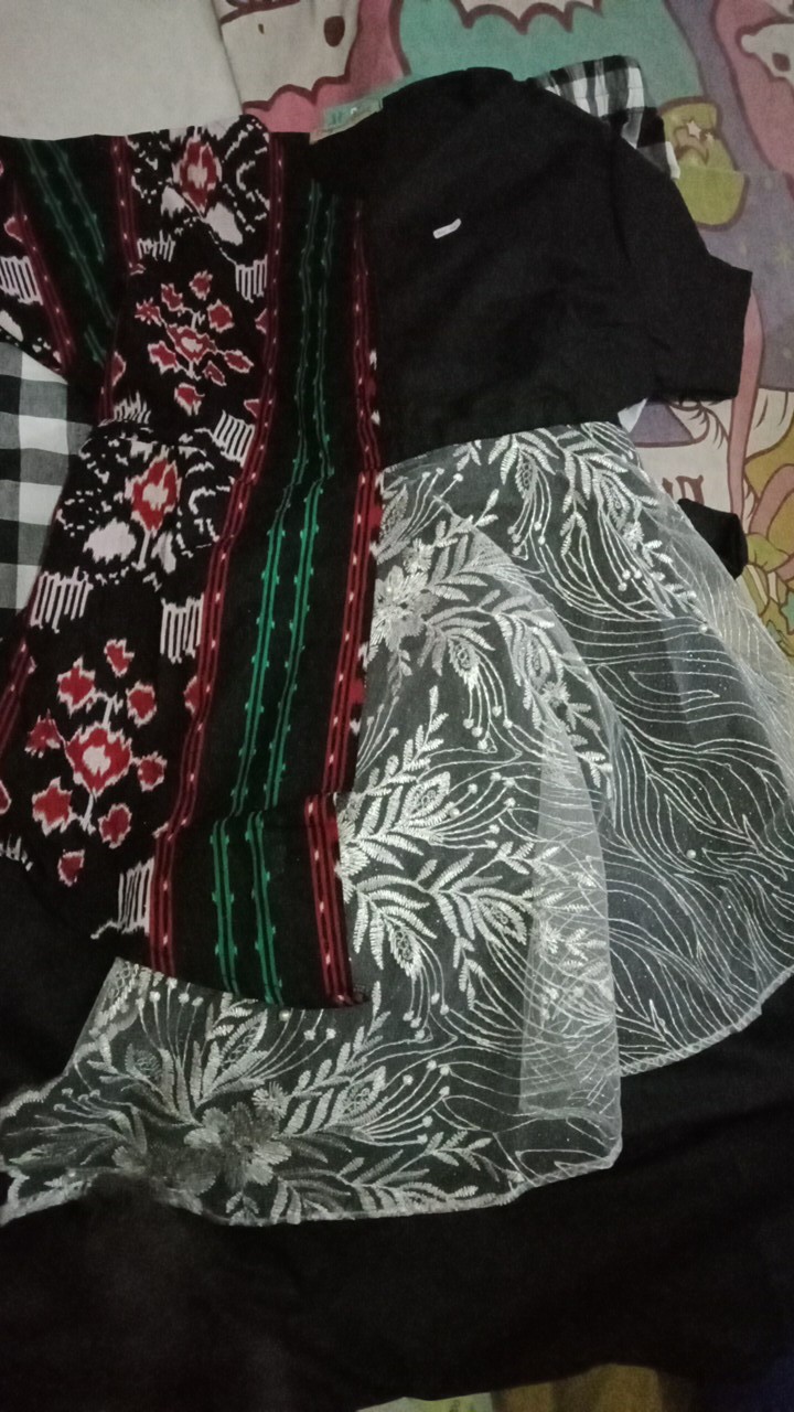 Dress Natasha Tile Etnik Batik Wanita Modern Bahan Katun Mix Brukat Dress Batik Pekalongan Kekinian