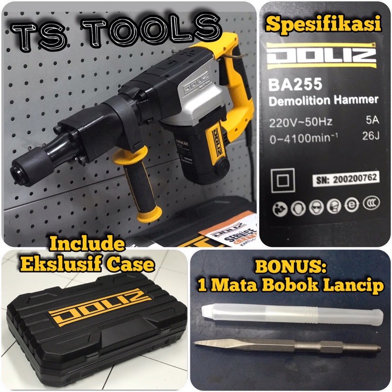 Doliz BA 255 Mesin Bobok Beton Demolition Hammer Doliz BA255