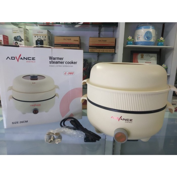 Advance Panci Listrik Serbaguna C360 Steamer Cooker Warmer C-360