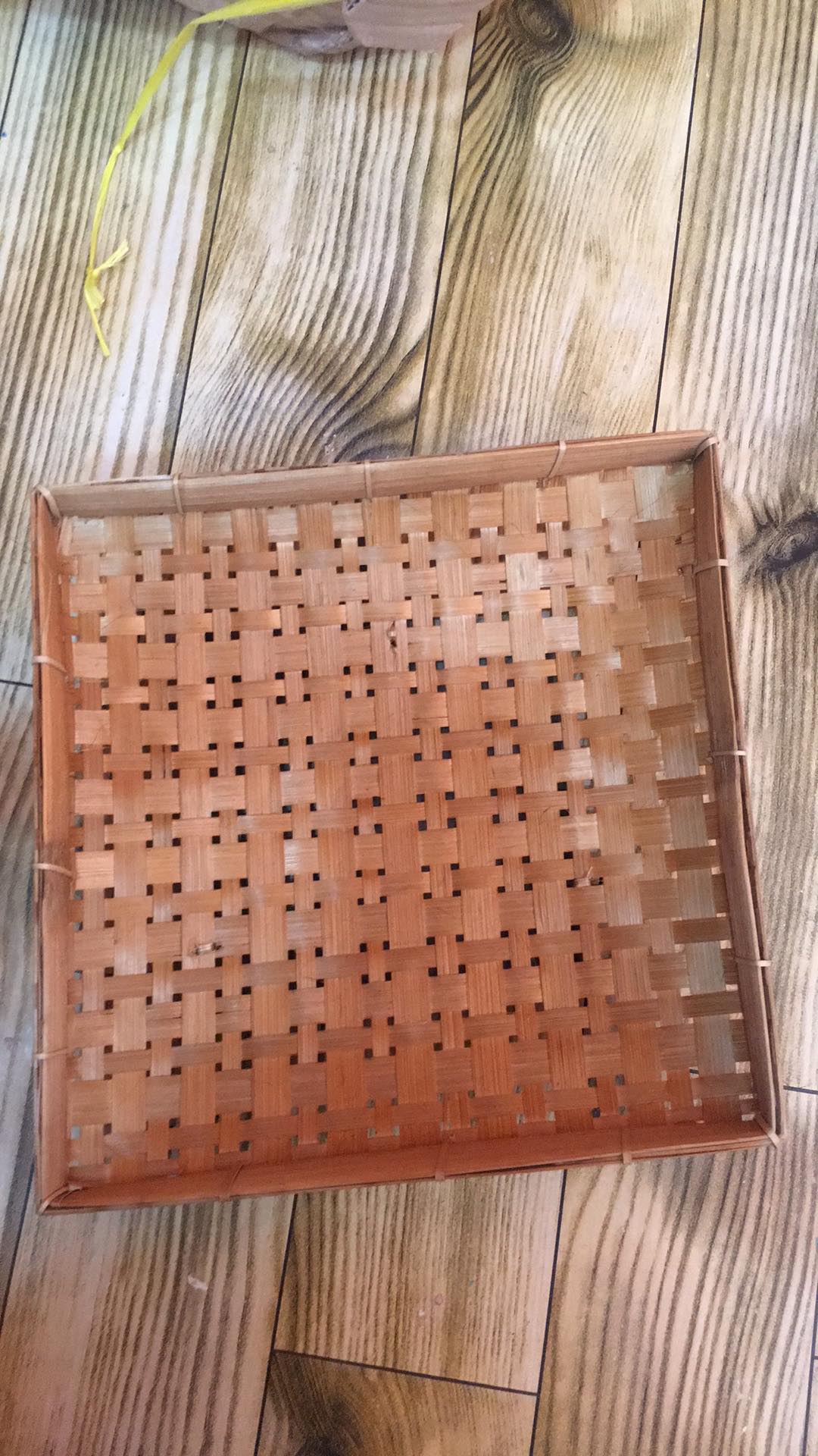 (kot01) Piring Kotak No.1 Natural Ukuran  25x25x5 Cm/ Piring Penyetan/ Piring Bambu Murah/ Piring