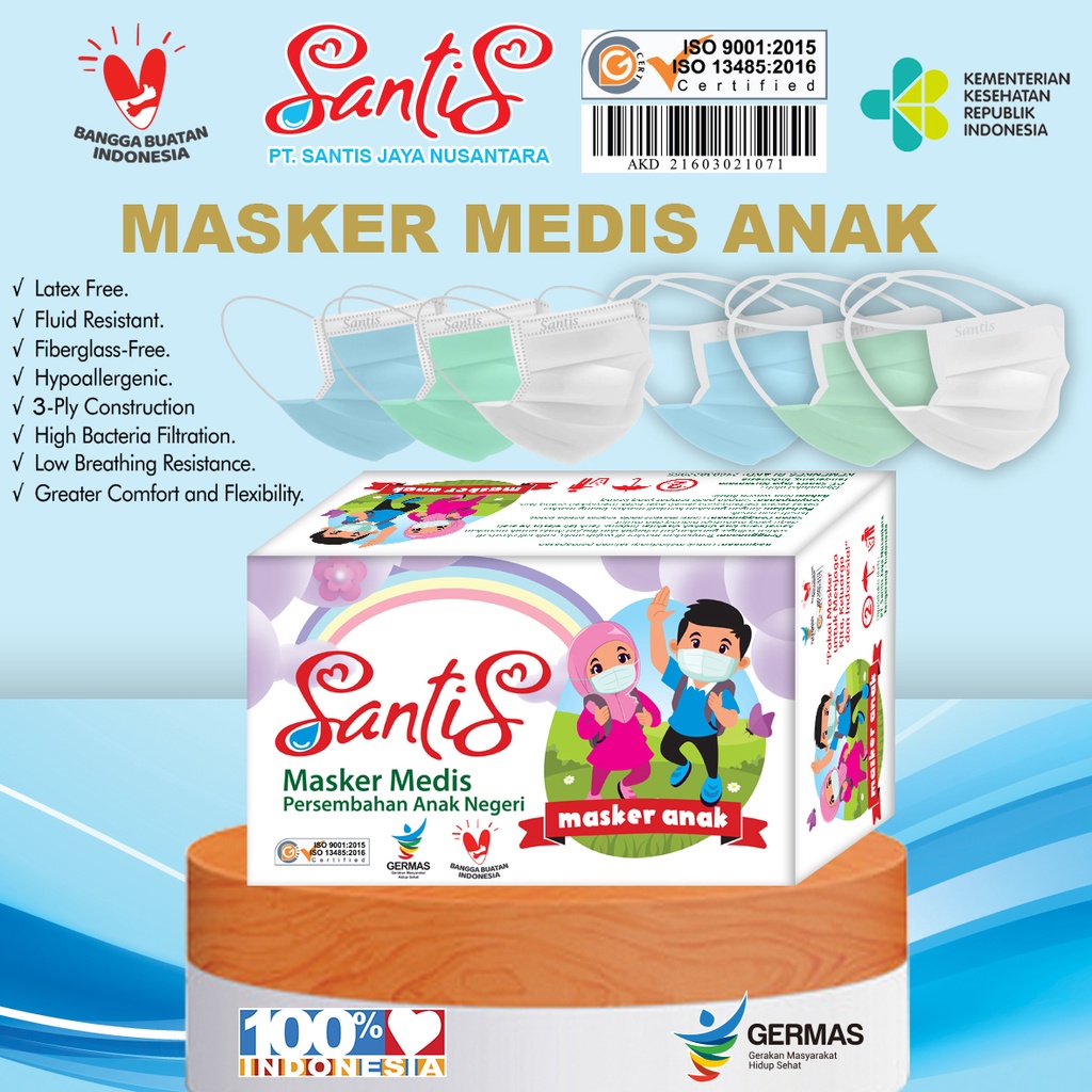 Masker Medis Anak 3 Ply / Surgical Face Mask Kids / Masker Medis Motif