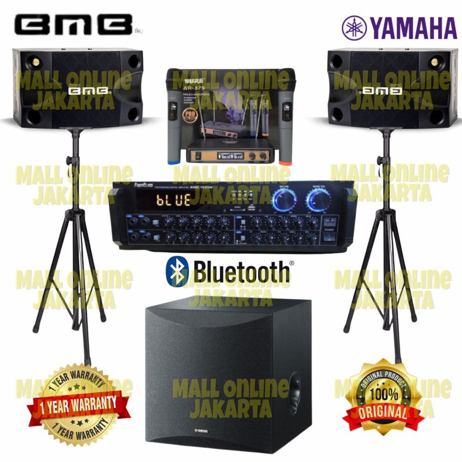 Paket Karaoke Bmb 8 Inch Subwoofer yamaha 8 inch Ori Sound System