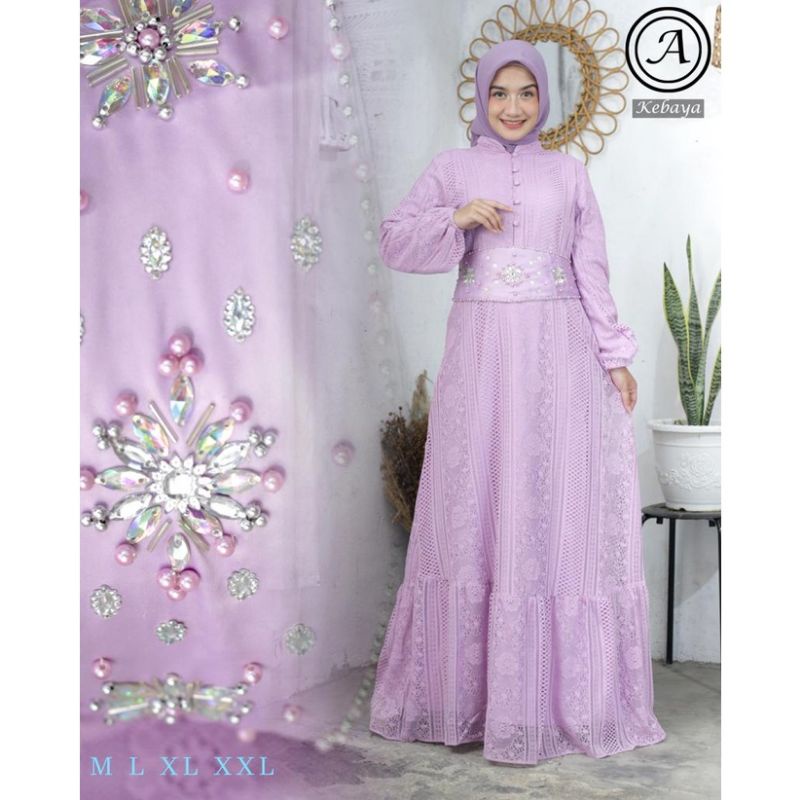 Produk original gamis quinza//gamis muslim terbaru//gamis lebaran mewah//gamis kondangan