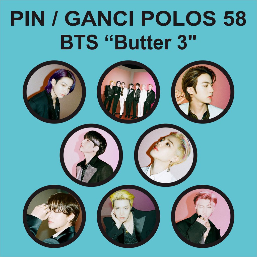 PIN / GANTUNGAN KUNCI POLOS 58 MM - BTS BUTTER