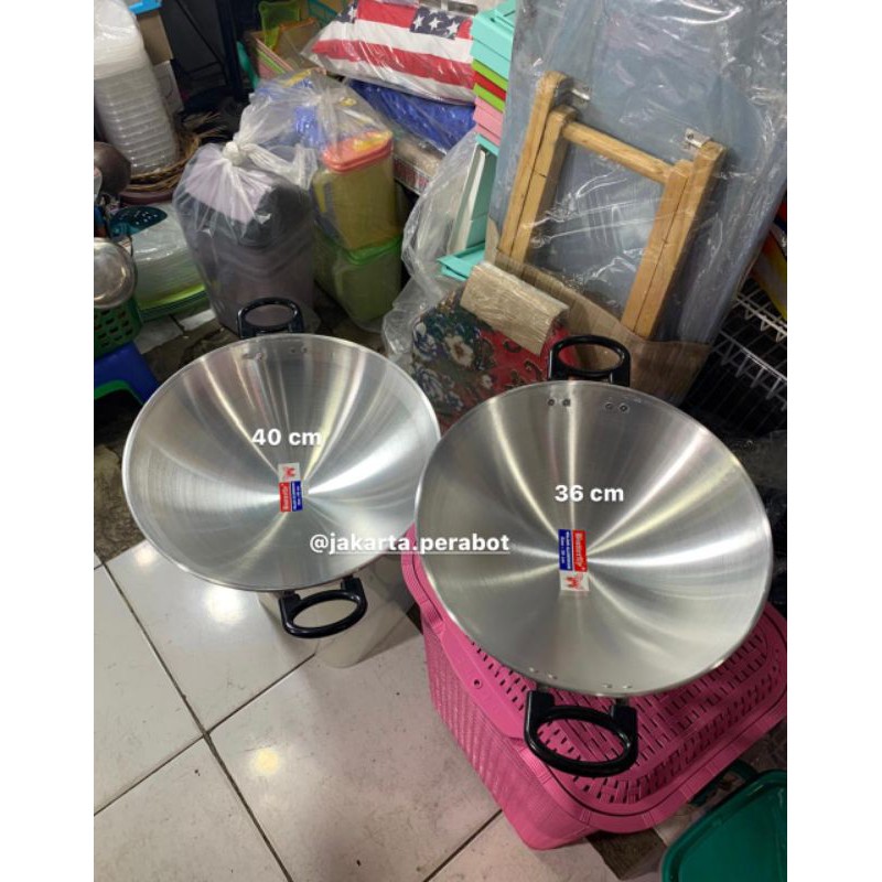 Penggorengan Wajan Kuali Aluminium Butterfly Ukuran 36 dan 40 cm